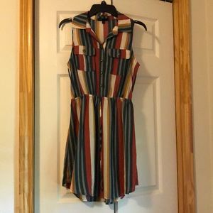 Striped sleeveless dress